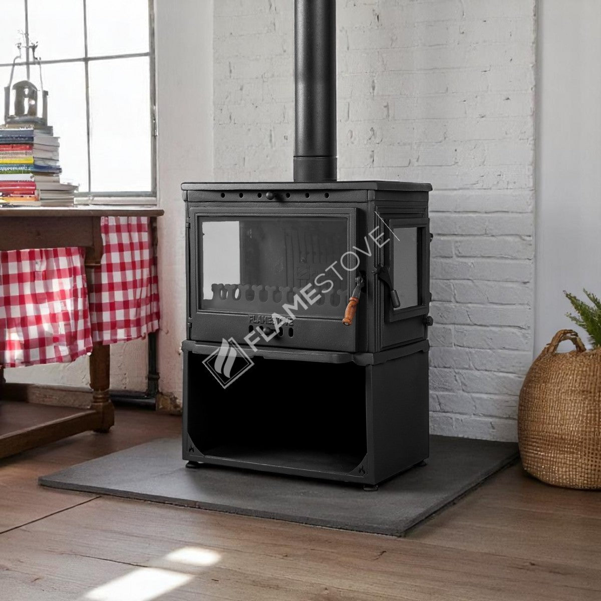 FS-042YKST Flame Stove Retro Lux YK Stil Döküm Soba, Yan Kapaklı