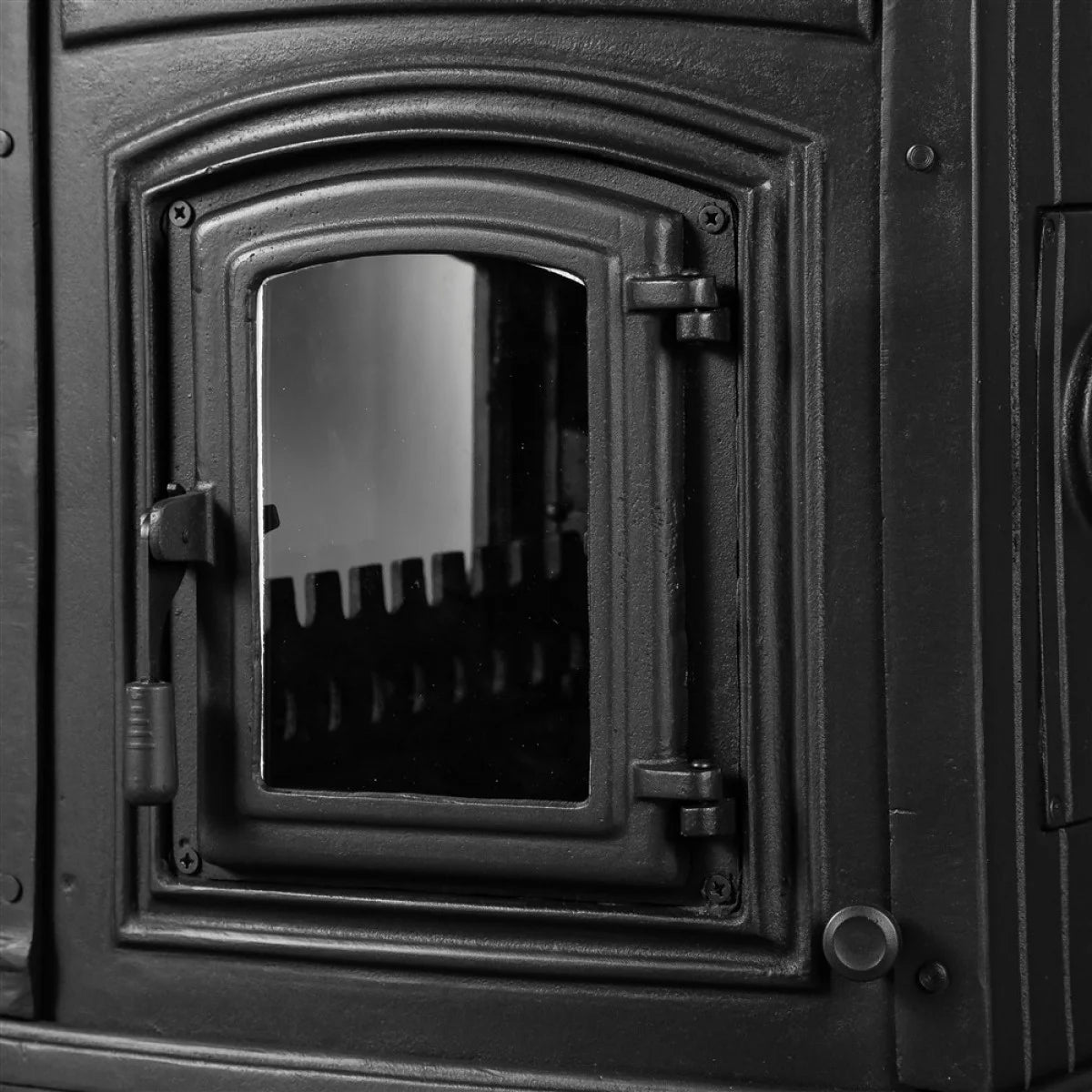 FS-011YKST Sirius Maxi Style YK Odunluklu Fırınlı 4 Camlı Döküm Soba | Yüksek Verimli Odun & Kömür Sobası, Schott Robax Camlı, Çift Yanmalı, 18.21 kW