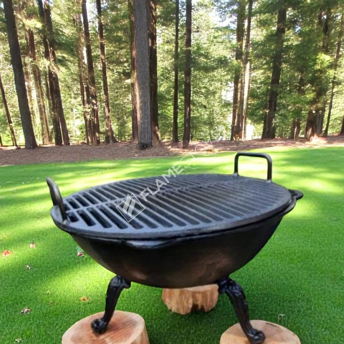 Flame Pit Döküm Ateş Çukuru: 65cm Çap, 10mm Kalın, Yüksek Isı Dayanımı