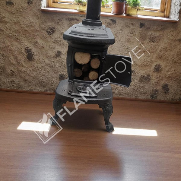 Nostaljik Fransız H2 Pik Döküm Soba: Odun Kömür Uyumlu, Yüksek Verimli Isıtma
