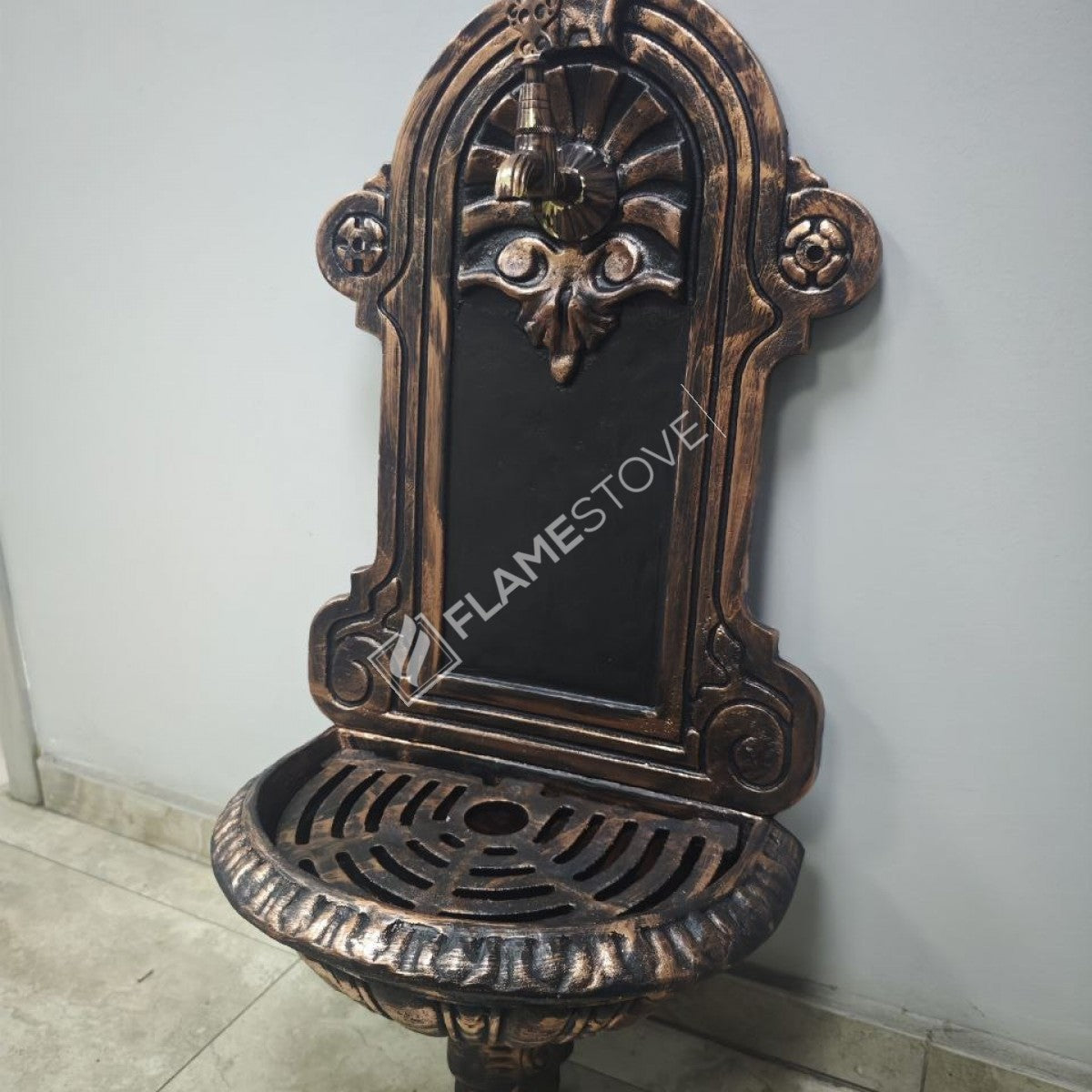 Flame Stove FS-901 Bakır Döküm Alüminyum Bahçe Çeşmesi, Dış Mekan Dayanıklı Su Musluğu