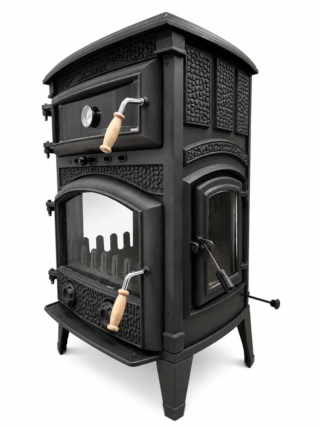 FS-071YK Flame Stove Fırınlı Döküm Soba Sirius Midi Yan Kapaklı