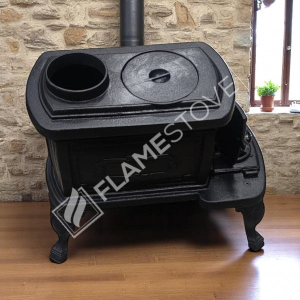 Nostaljik Fransız H2 Pik Döküm Soba: Odun Kömür Uyumlu, Yüksek Verimli Isıtma