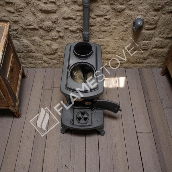 Nostaljik Fransız H2 Pik Döküm Soba: Odun Kömür Uyumlu, Yüksek Verimli Isıtma