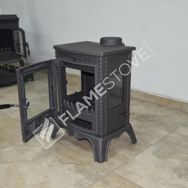 Minör Lüx 3 Camlı Döküm Soba: Yüksek Verimli Odun & Kömür Isıtıcı, A Sınıfı