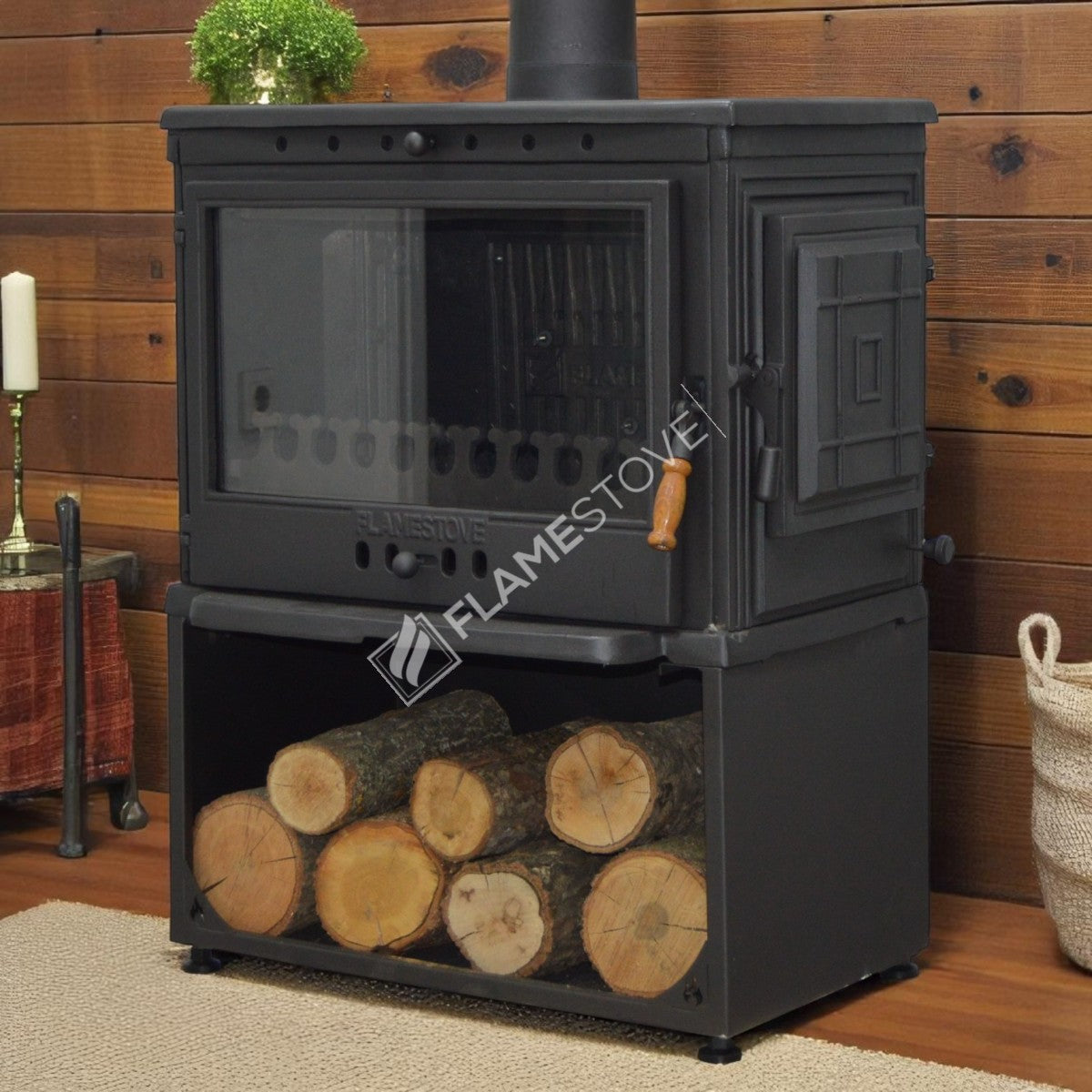 Flame Stove Retro YK FS-041YKST 10kW Yüksek Verimli Döküm Soba