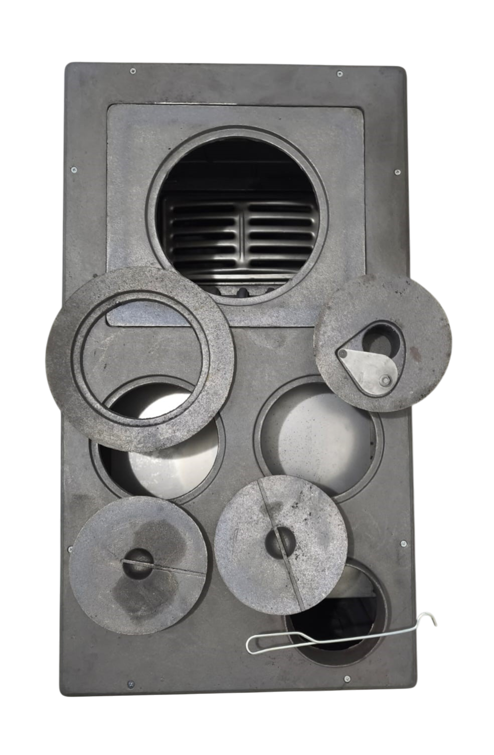 FS-321 - 40’lık Kare Çıkmalı Kuzine Soba | Fırınlı Döküm Kuzine | Emayeli Kahverengi Kuzine Soba