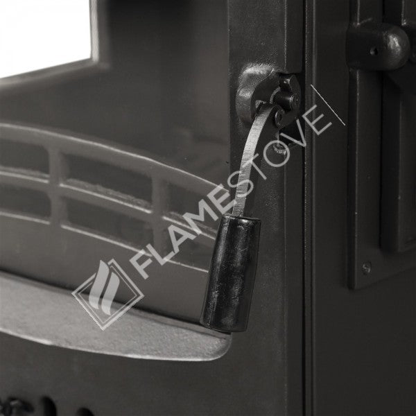 Flame Stove Lodi Üç Camlı Yan Yüklemeli Şömine Soba, Yüksek Verimli Odun/Kömür Sobası