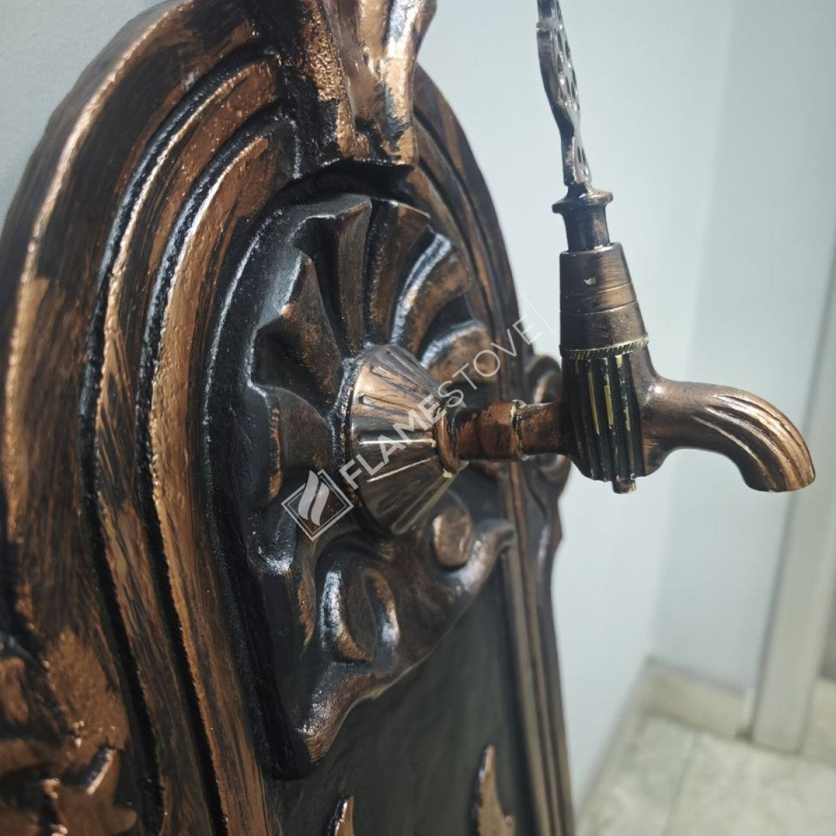 Flame Stove FS-902 Bakır Desenli Alüminyum Bahçe Çeşmesi Dış Mekan Su Kaynağı