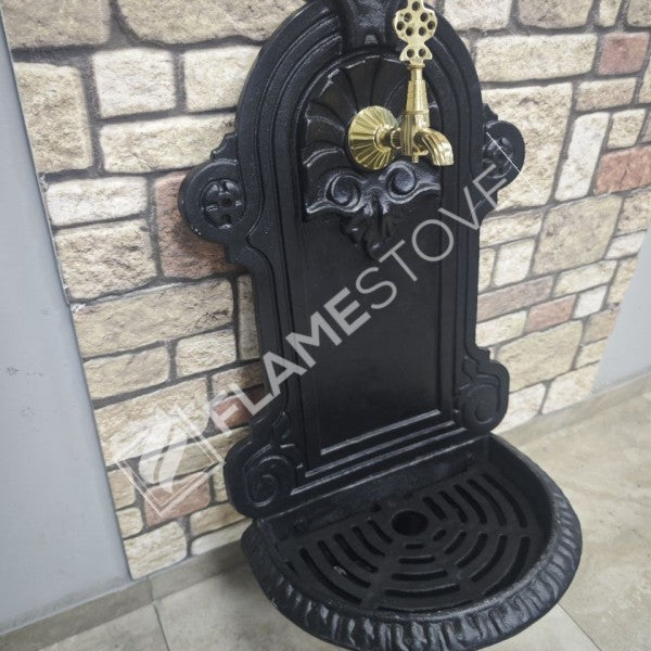 Flame Stove FS-903 Mat Siyah Alüminyum Bahçe Çeşmesi - Dış Mekan Zarafeti