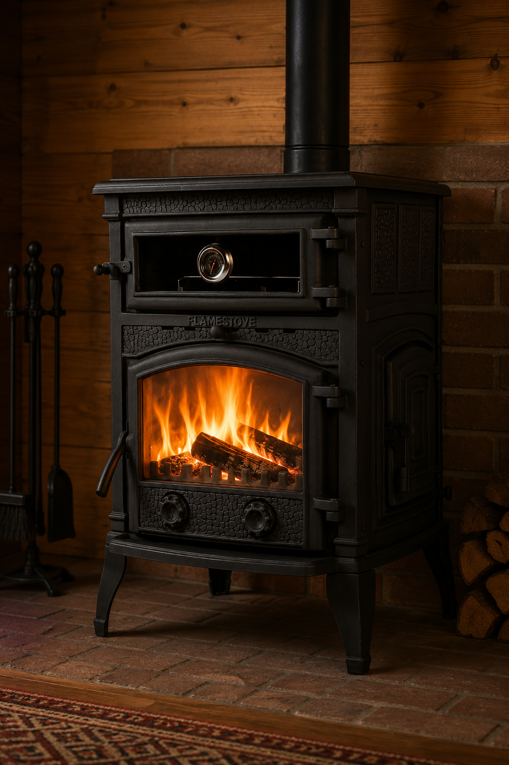 FS-013YK Flame Stove Sirius Mega Fırınlı Döküm Soba