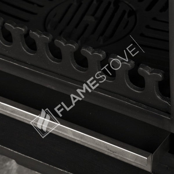 Retro Klasik Döküm Soba, Yüksek Verimli Odun Kömür Sobası, Schott Robax Camlı, 10 kW