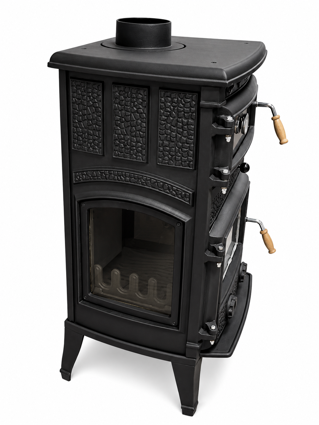 FS-071YK Flame Stove Fırınlı Döküm Soba Sirius Midi Yan Kapaklı