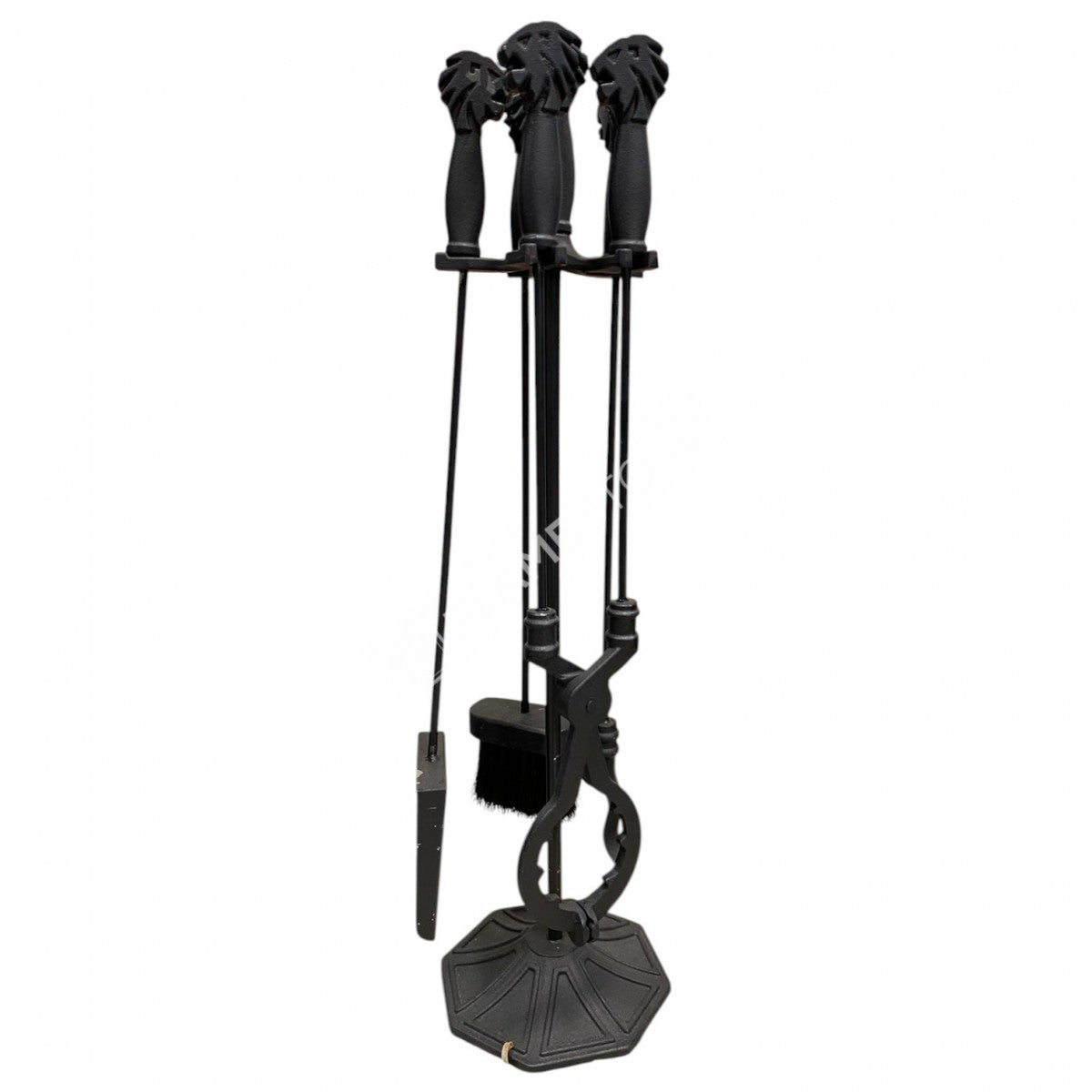 Flame Stove Aslan Başlı Pik Döküm 4'lü Şömine Soba Maşa Takımı Seti