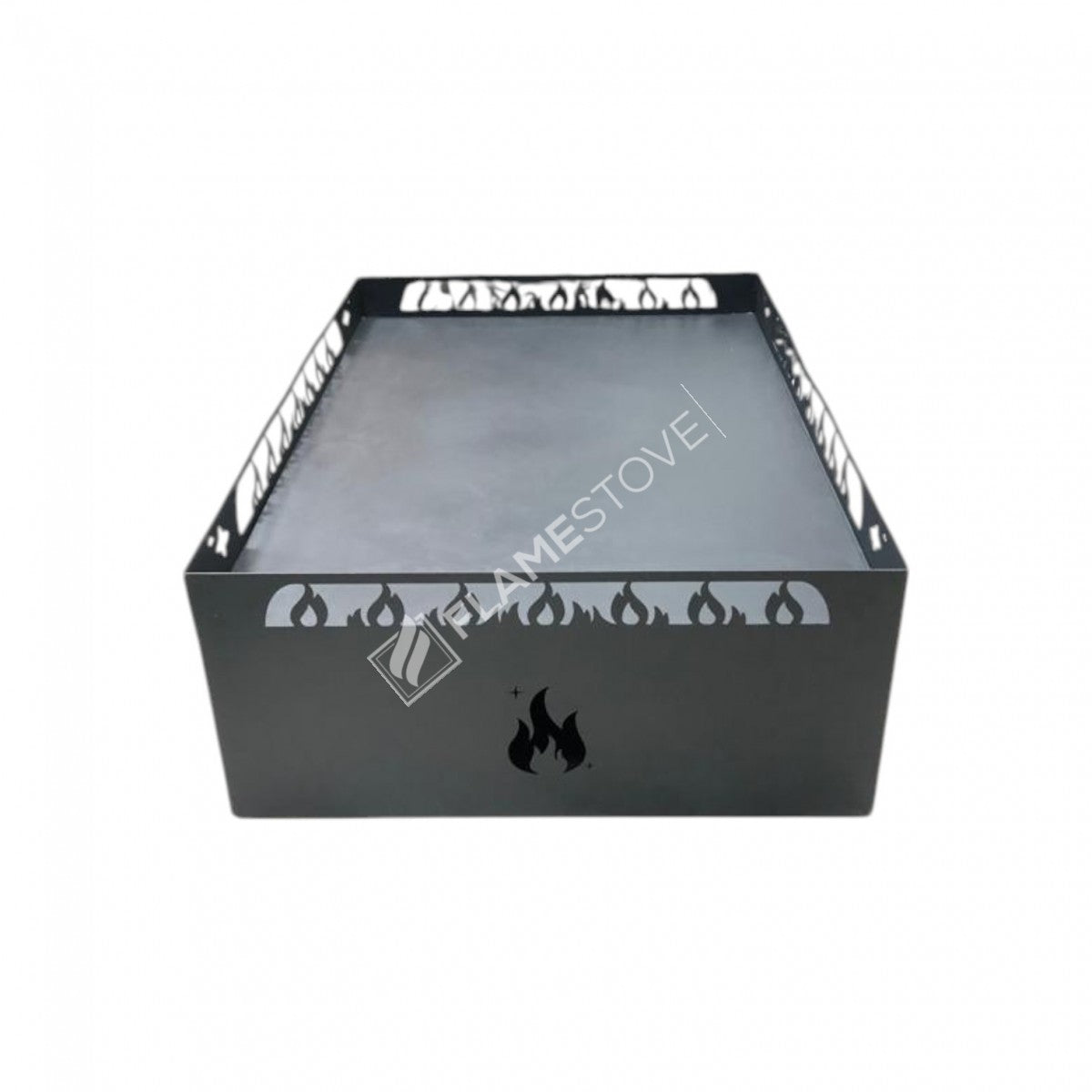 Flame Stove Alev Desenli 60x90cm Sac Odunluklu Soba Altlığı, Dayanıklı Estetik Ürün