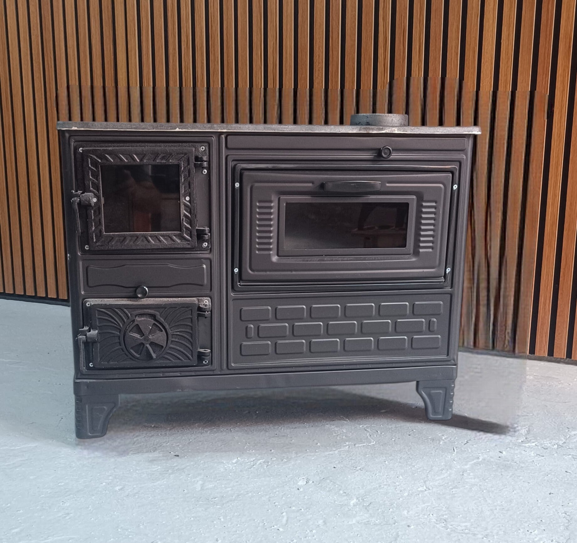 40'lık Kuzine Sac Soba Camlı