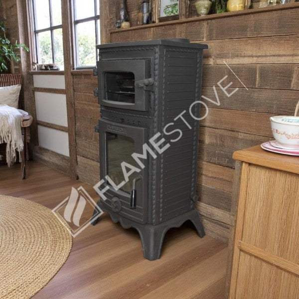 Major Pik Döküm Fırınlı Odun Kömür Sobası, Schott Robax Camlı, Yüksek Verimli