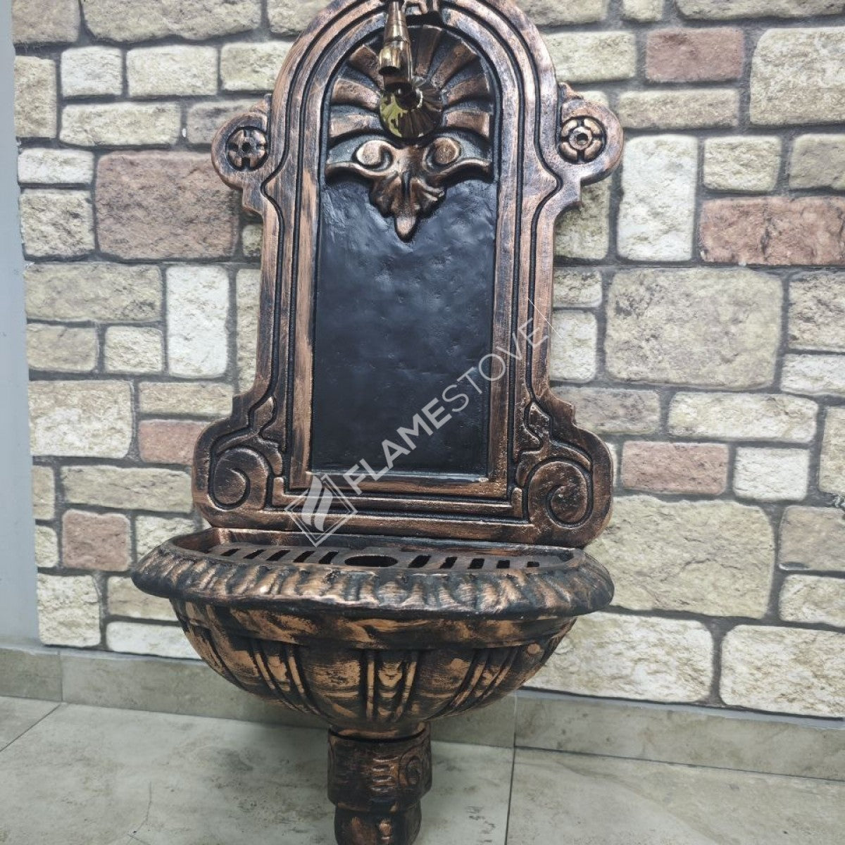 Flame Stove FS-901 Bakır Döküm Alüminyum Bahçe Çeşmesi, Dış Mekan Dayanıklı Su Musluğu