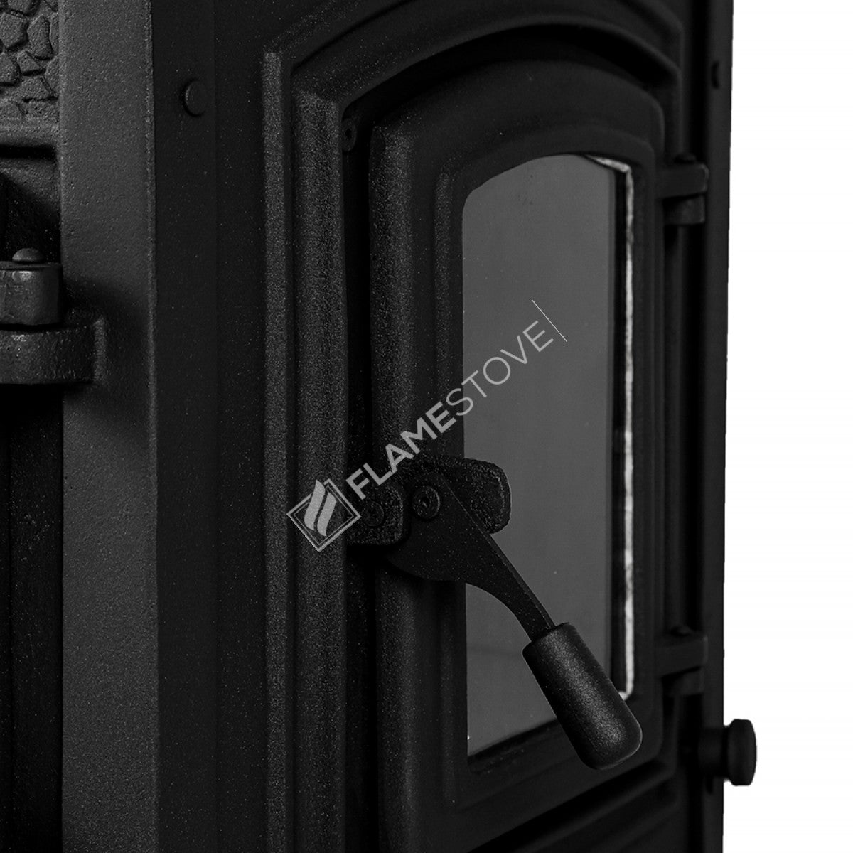 Yan Kapaklı Fırınlı Camlı Döküm Soba Yüksek Verimli Odun Kömür sobası