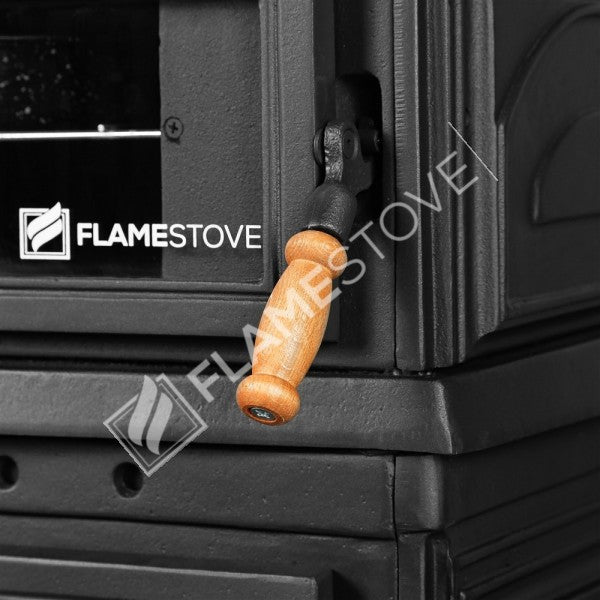 Retro Fırınlı Döküm Soba, Yüksek Verimli Odun Kömür Sobası, Termostatlı, 13 kW