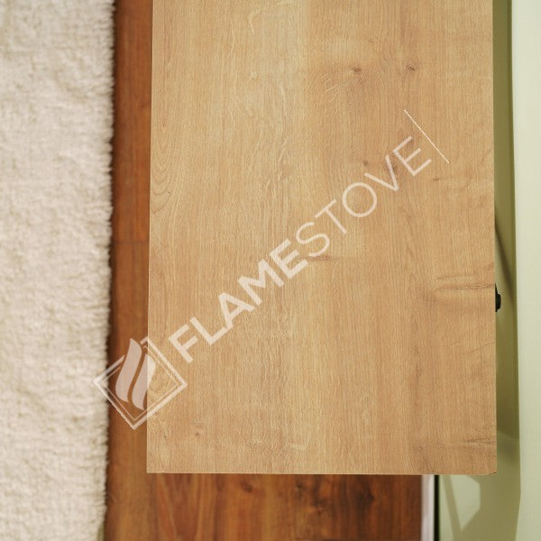 Çok Amaçlı Modern Tasarım Ceviz Barok Rengi Metal İskeletli Konsol TV Ünitesi