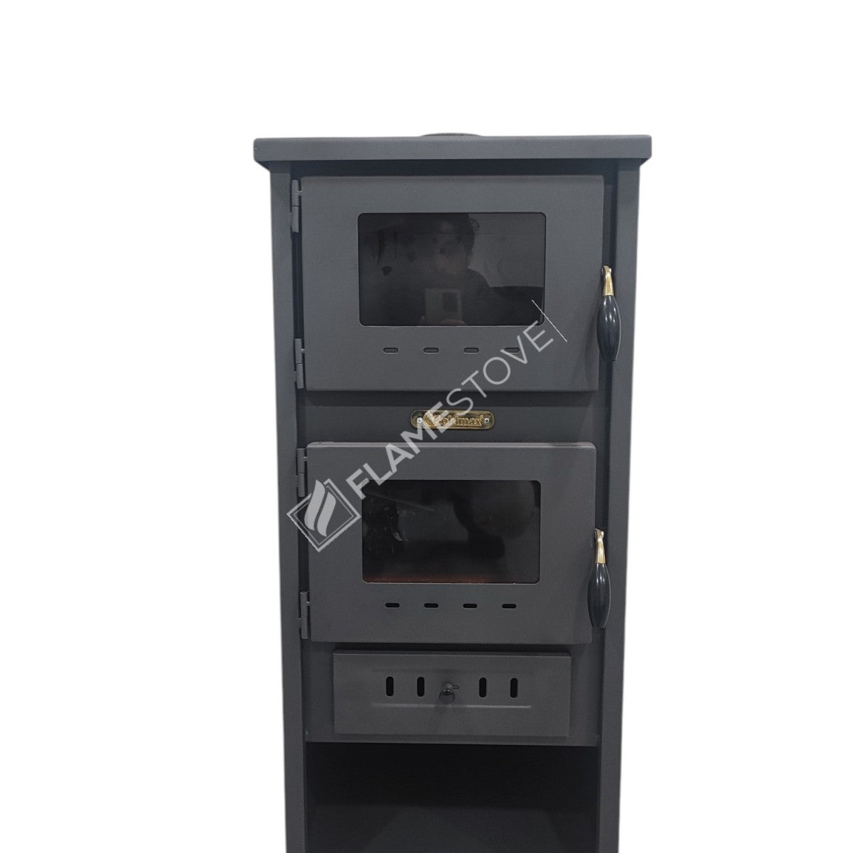 Üçlü Set Çelik Soba Ateş Tuğlalı Fırınlı Odunluklu Maşa Takımılı Set