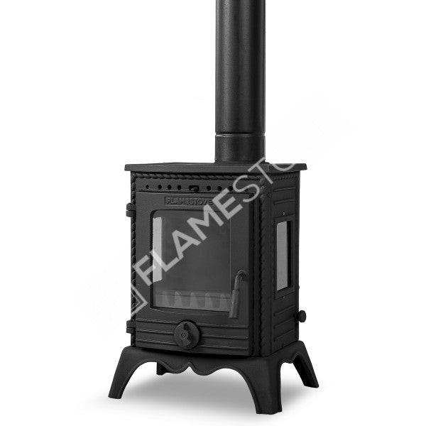 Minör Lüx 3 Camlı Döküm Soba: Yüksek Verimli Odun & Kömür Isıtıcı, A Sınıfı