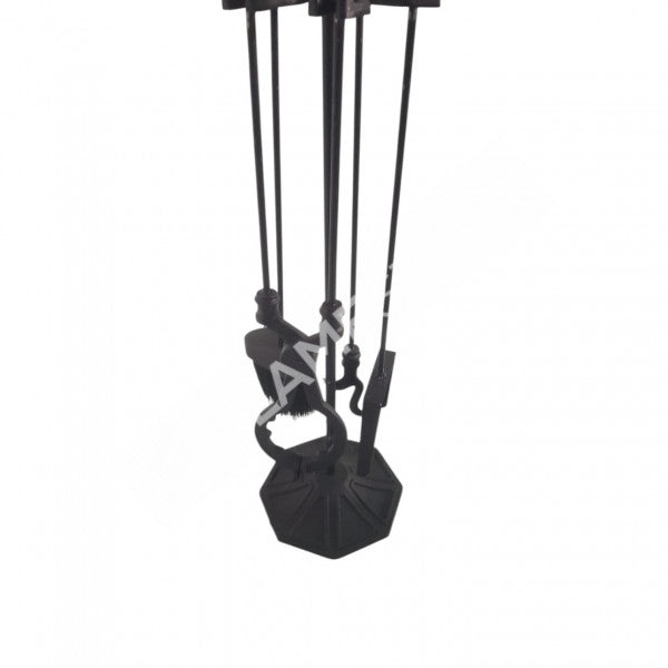 Üstün Pik Döküm Dünya Başlı 4 Parça Soba Maşa Takımı Ergonomik Şömine Seti