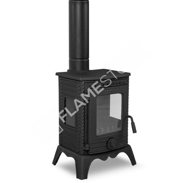 Minör Lüx 3 Camlı Döküm Soba: Yüksek Verimli Odun & Kömür Isıtıcı, A Sınıfı