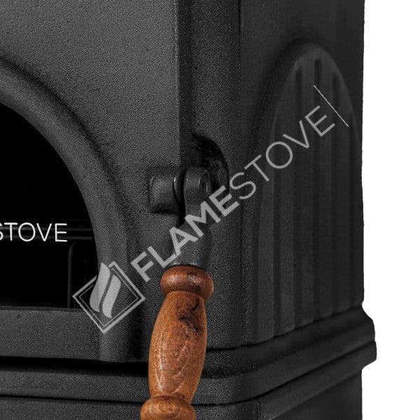 Modena Lux Oven Fırınlı Döküm Soba: Yüksek Verimli, 3 Camlı, Schott Robax