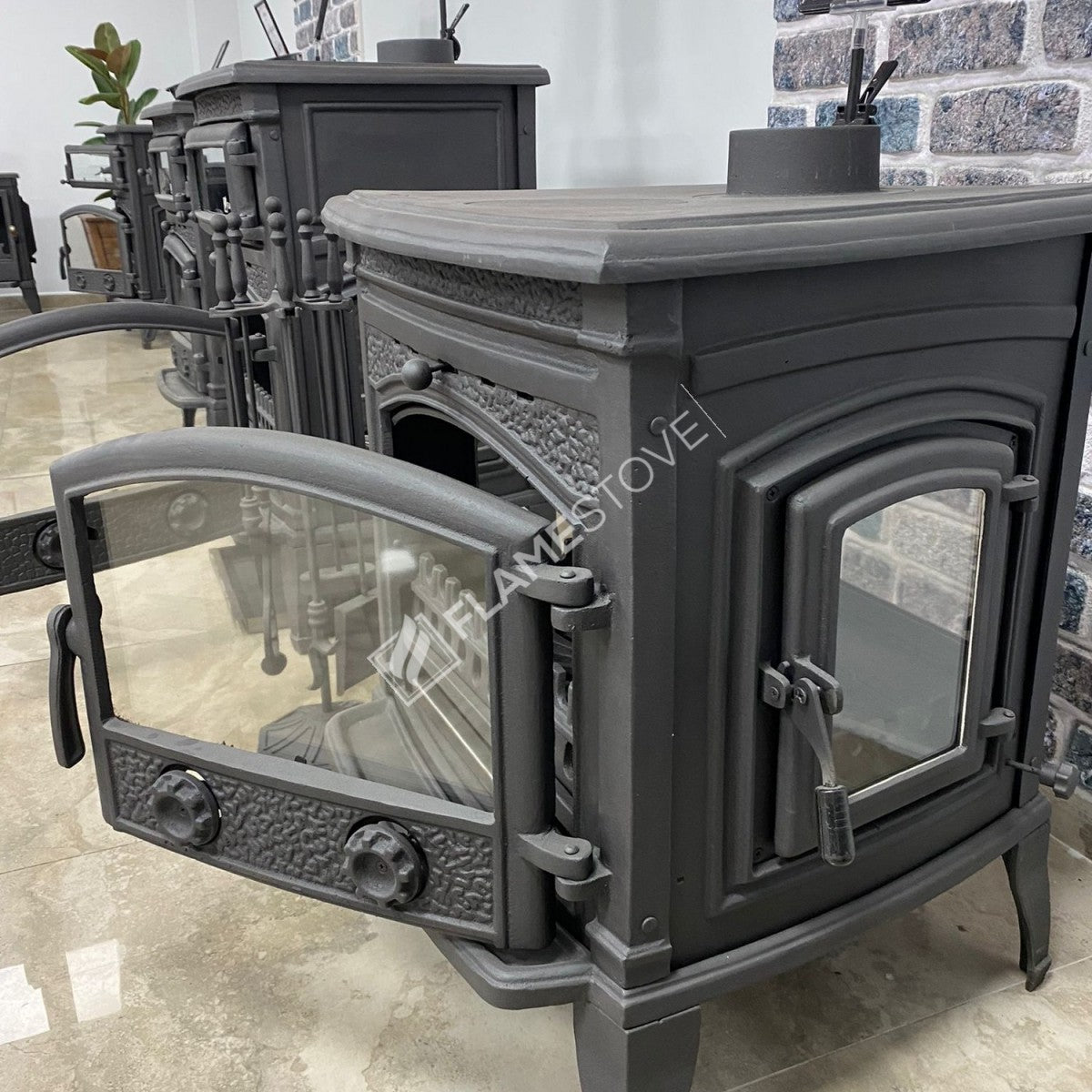 Sirius Ultra 4 Yan Kapak Döküm Soba: Yüksek Verimli Pik Döküm, Schott Robax Cam