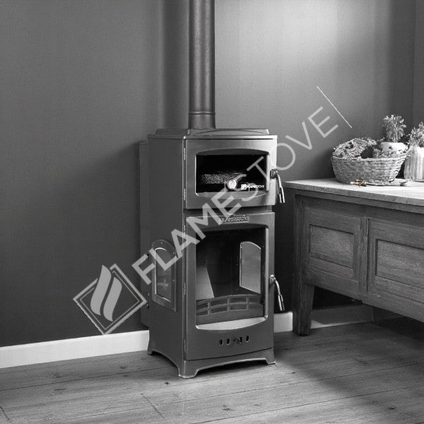 Lodi Lux Gurme Pelet Sobası: Fırınlı, 3 Camlı, Yüksek Verimli, 12 kW Isıtma Gücü