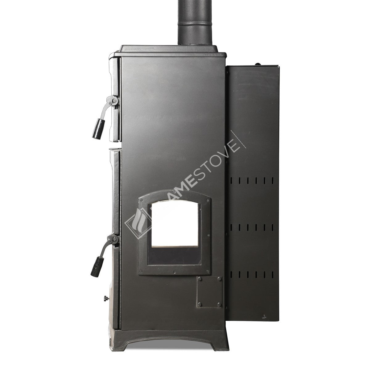 Lodi Lux Gurme Fırınlı Pelet Sobası, 3 Camlı, Yüksek Verimli A Sınıfı, 12 kW