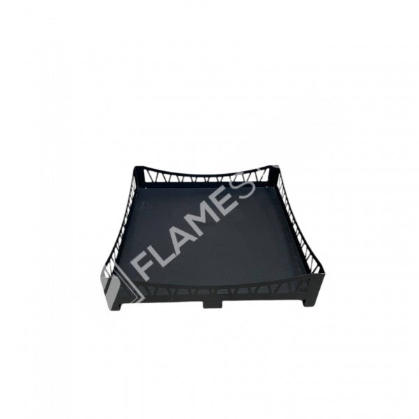 Flame Stove Lazer Kesim Köprü Desenli 50x50 cm Çelik Soba Altlığı