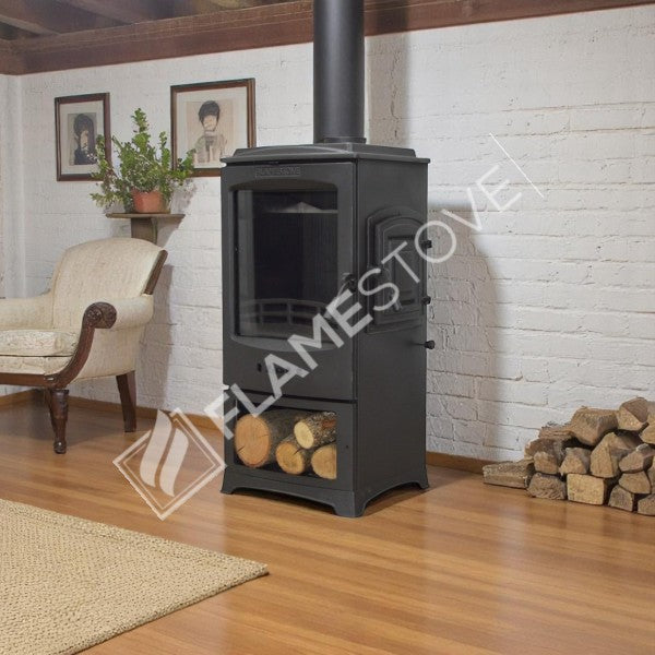 Flame Stove Lodi Şömine Soba: Yan Yüklemeli, Odunluklu, A Sınıfı, Çift Yanmalı