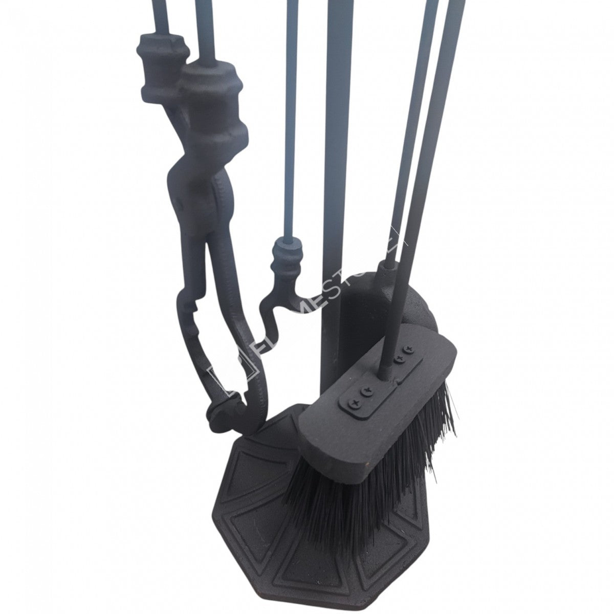 Yuvarlak Başlı Ergonomik Pik Döküm Soba Maşa Takımı 4'lü Set