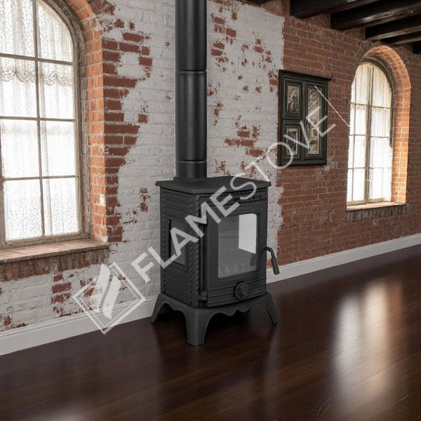 Minör Lüx 3 Camlı Döküm Soba: Yüksek Verimli Odun & Kömür Isıtıcı, A Sınıfı