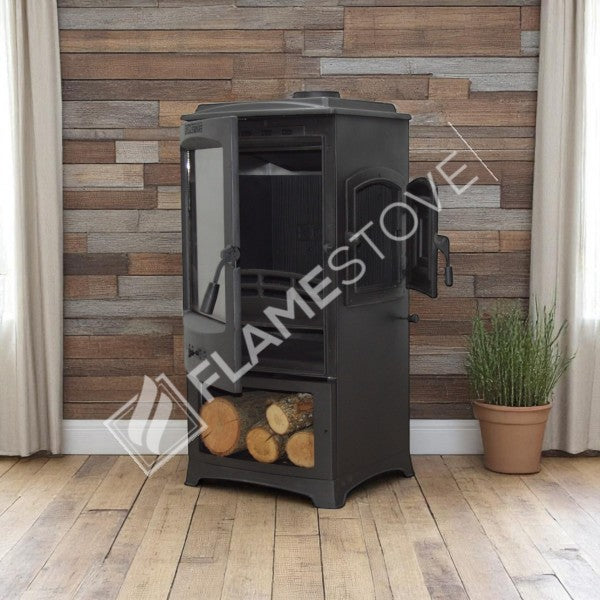 Flame Stove Lodi Şömine Soba: Yan Yüklemeli, Odunluklu, A Sınıfı, Çift Yanmalı