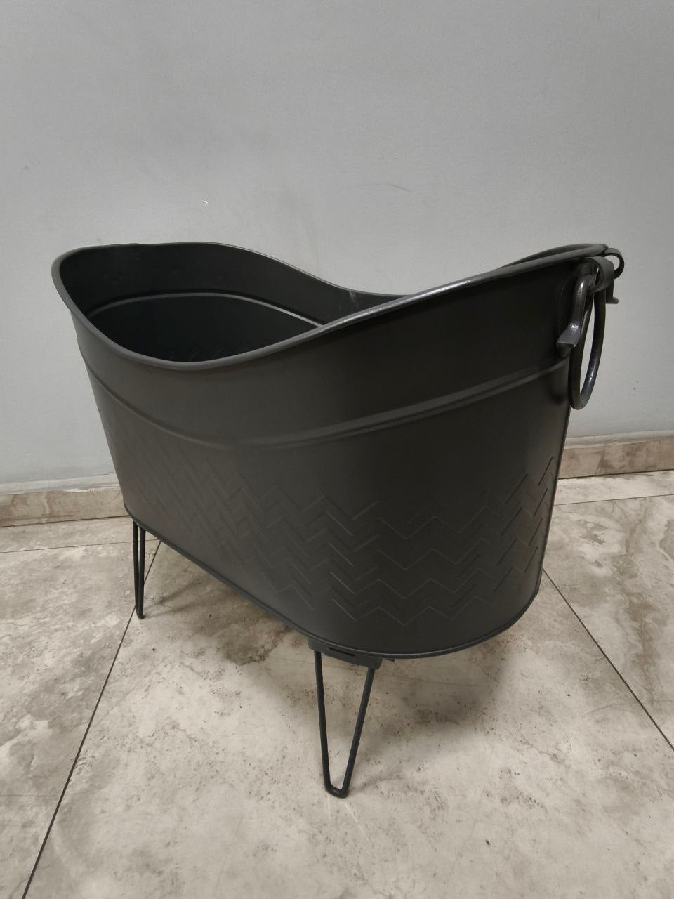 FS-14920 Flame Stove Siyah Yüksek Ayaklı Odun Kovası