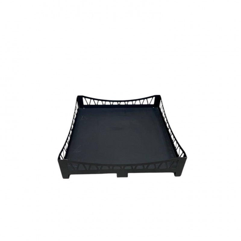 Dayanıklı Lazer Kesim Köprü Desenli 60x90 cm Çelik Soba Altlığı Zemin Koruyucu Isı Yalıtımı