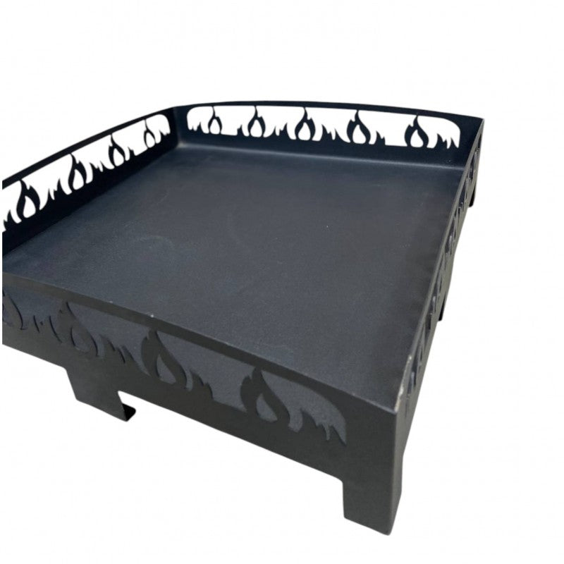 Dayanıklı Lazer Kesim Köprü Desenli 60x90 cm Çelik Soba Altlığı Zemin Koruyucu Isı Yalıtımı