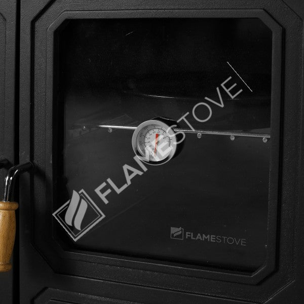 Troy Yatay Kuzineli Döküm Soba, Çift Fırınlı Yüksek Verimli Odun Kömür Sobası