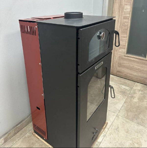 FS-292 Hybrid Gurme Fırınlı Çelik Soba | Geniş 2 Kat Fırın | Pelet ve Odun Yakıtlı