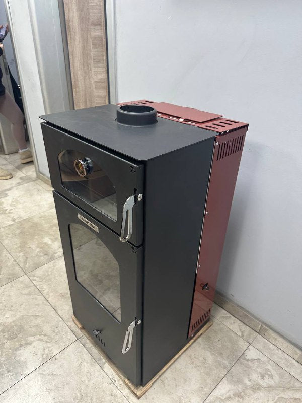 FS-292 Hybrid Gurme Fırınlı Çelik Soba | Geniş 2 Kat Fırın | Pelet ve Odun Yakıtlı