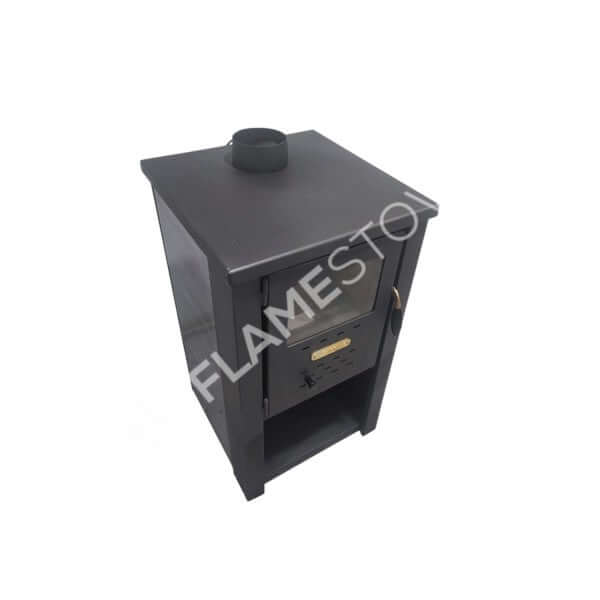 Çelik soba seti: Modern ve şık tasarıma sahip ateş tuğlalı çelik ocak, evin ısınması için ideal