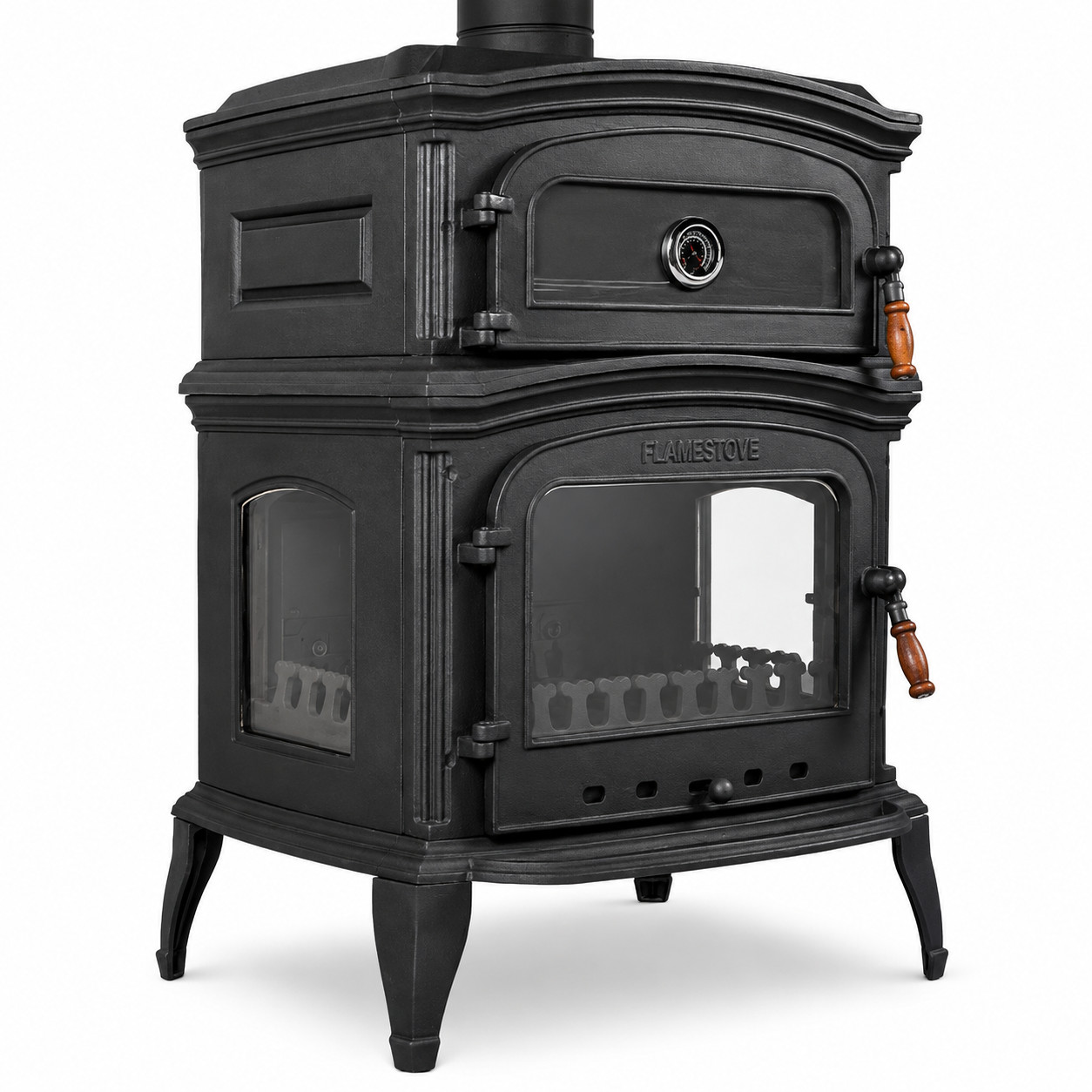 FS-034YK Flame Stove ALTARA LÜX PREMİUM YK  Döküm Soba | Fırınlı ve Çift Yanmalı