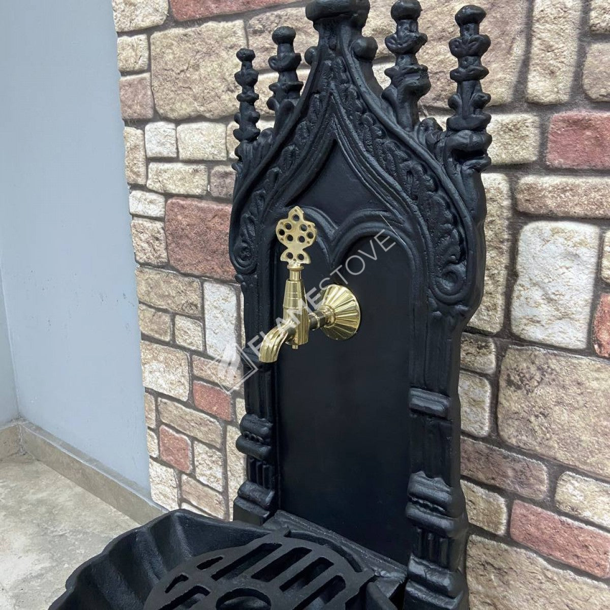 Flame Stove FS-906 Mat Siyah Midye Alüminyum Bahçe Çeşmesi: Modern, Şık, Dayanıklı