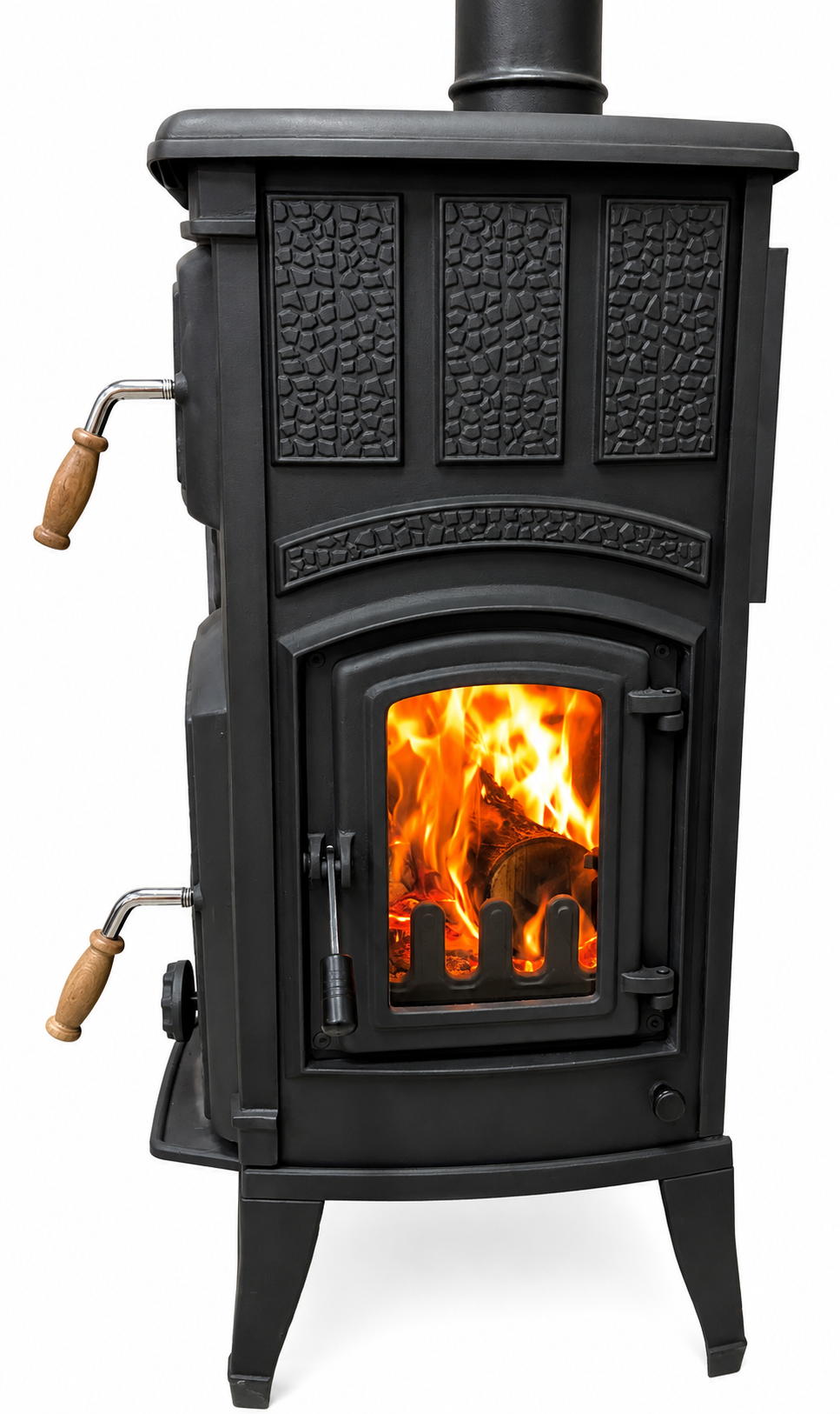 FS-071YK Flame Stove Fırınlı Döküm Soba Sirius Midi Yan Kapaklı