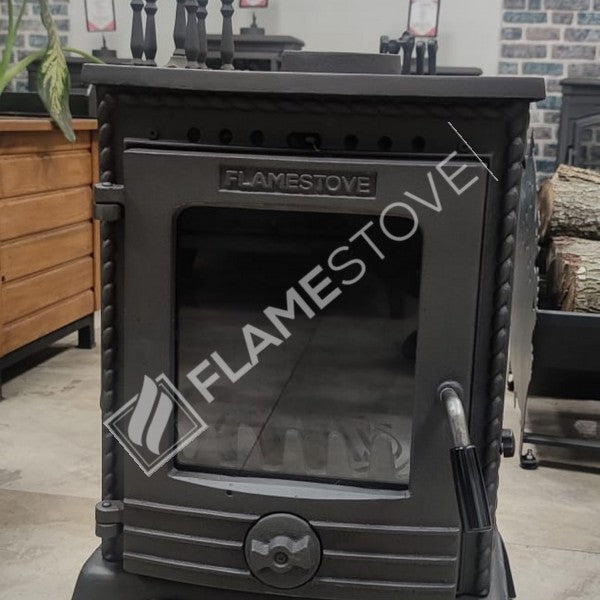 Minör Lüx 3 Camlı Döküm Soba: Yüksek Verimli Odun & Kömür Isıtıcı, A Sınıfı