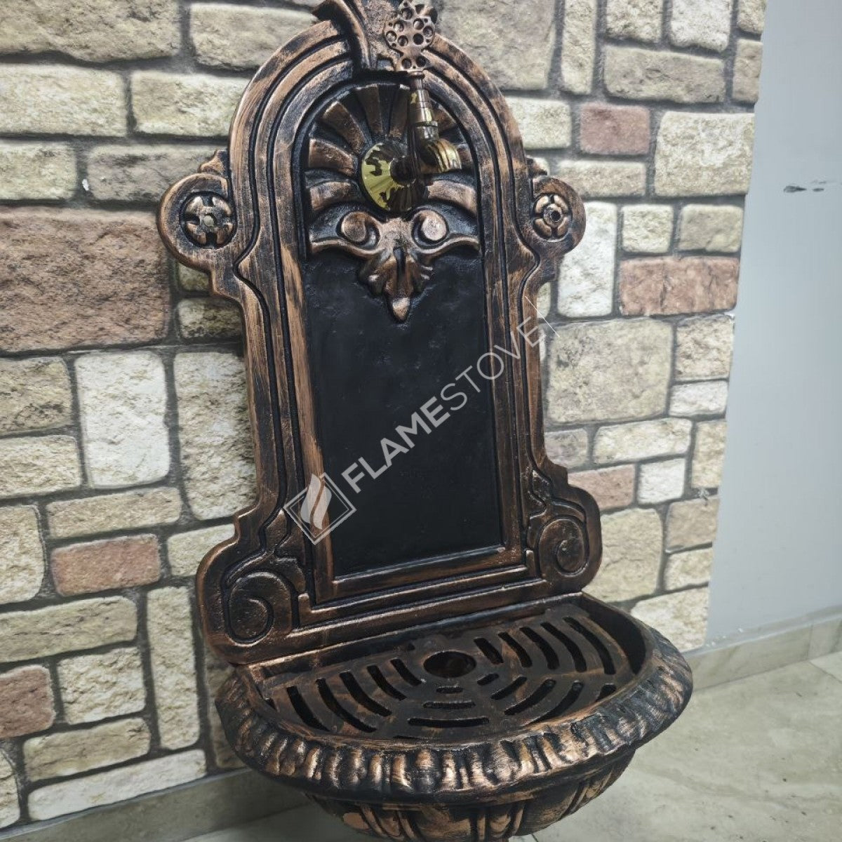 Flame Stove FS-901 Bakır Döküm Alüminyum Bahçe Çeşmesi, Dış Mekan Dayanıklı Su Musluğu